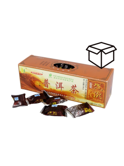 herbata czerwona Pu-erh w kostkach Meridian 125 g opakowanie zbiorcze