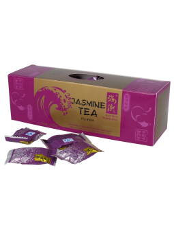 herbata pu-erh jaśminowa prasowana w kostkach Haichao Meridian 125g