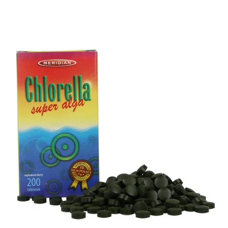 chlorella 200 tabletek super alga Meridian