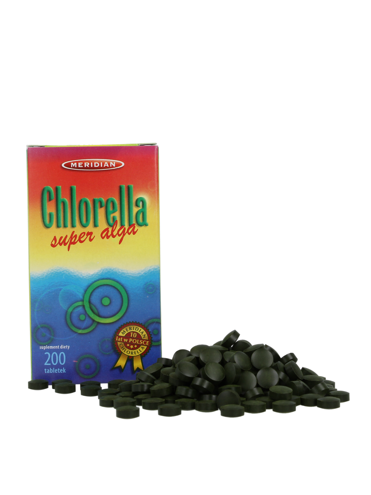 chlorella 200 tabletek super alga Meridian