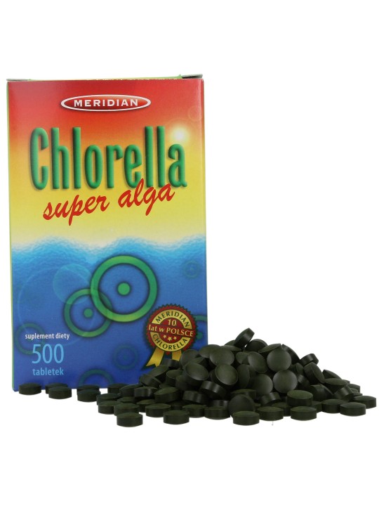 chlorella 500 tabletek superalga Meridian