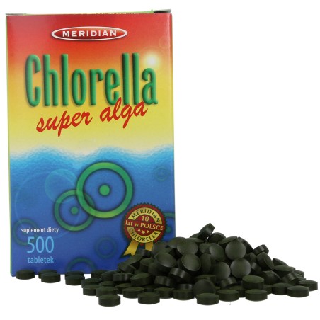 chlorella 500 tabletek superalga Meridian