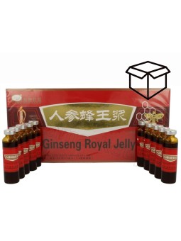 Żeń szeń z mleczkiem pszczelim Ginseng Royal Jelly ampułki Meridian opakowanie zbiorcze