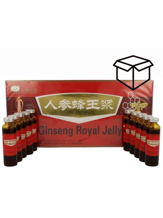 Żeń szeń z mleczkiem pszczelim Ginseng Royal Jelly ampułki Meridian opakowanie zbiorcze