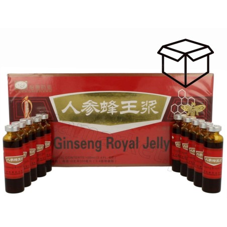 Żeń szeń z mleczkiem pszczelim Ginseng Royal Jelly ampułki Meridian opakowanie zbiorcze