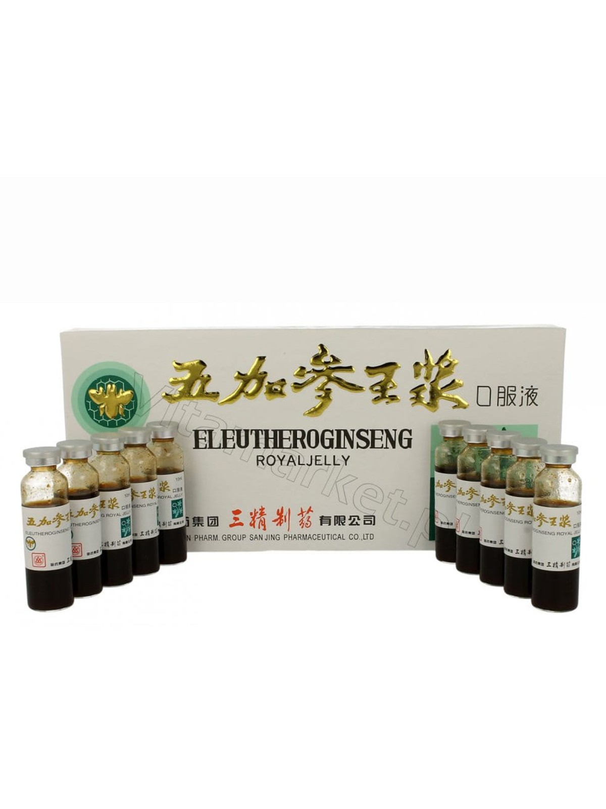 żeń szeń syberyjski z mleczkiem pszczelim Meridian 10 ampułek