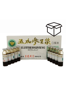 Żeń-szeń syberyjski z mleczkiem pszczelim 7000 mg EleutheroGinseng Royall Jelly 10 amp. x 10 ml karton 60 sztuk