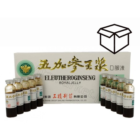 Żeń-szeń syberyjski z mleczkiem pszczelim 7000 mg EleutheroGinseng Royall Jelly 10 amp. x 10 ml karton 60 sztuk