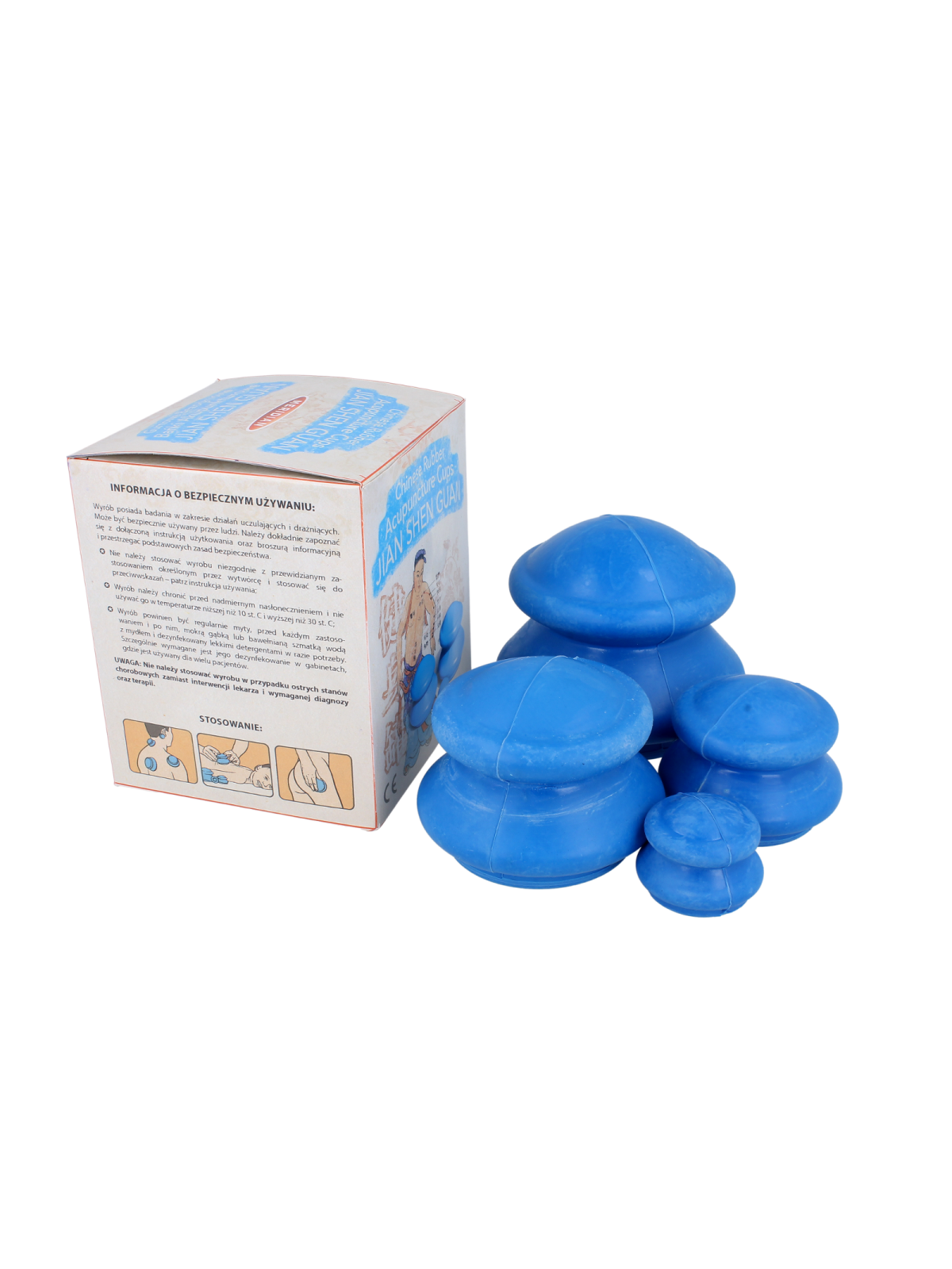 Chińskie Bańki gumowe akupunkturowe Jian Shen Guan (4 szt)